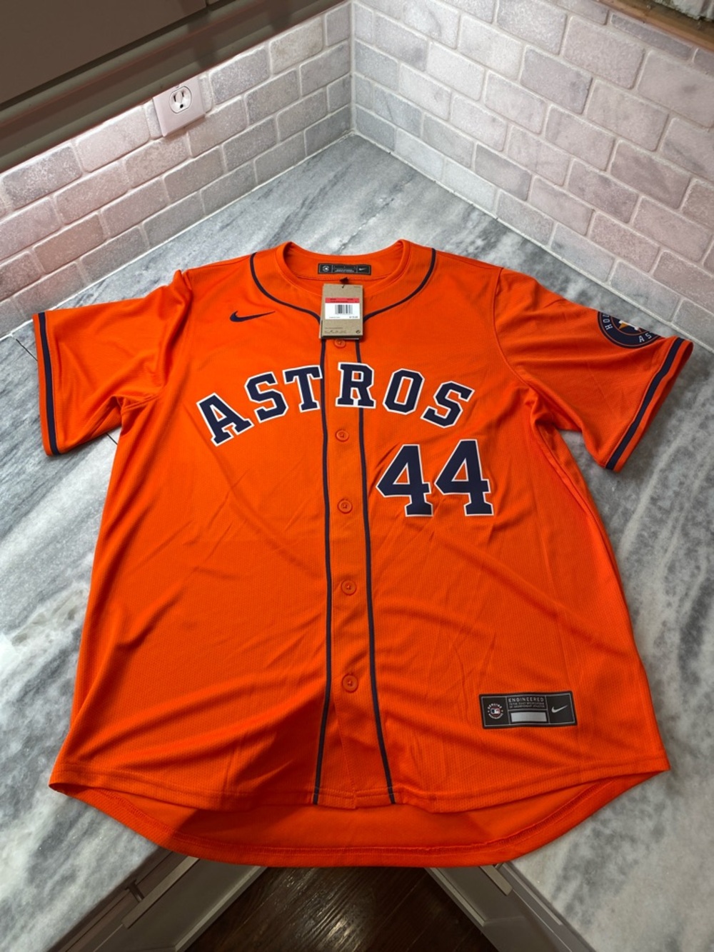 Nike Orange Astros #44 Yordan Alvarez Baseball Jersey